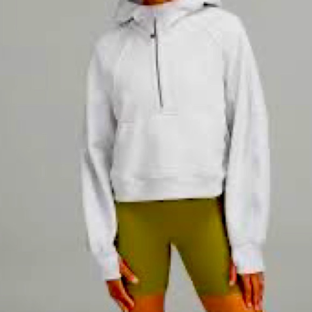 Lululemon Scuba Oversized 1/2 Half Zip Hoodie in light Heather gray